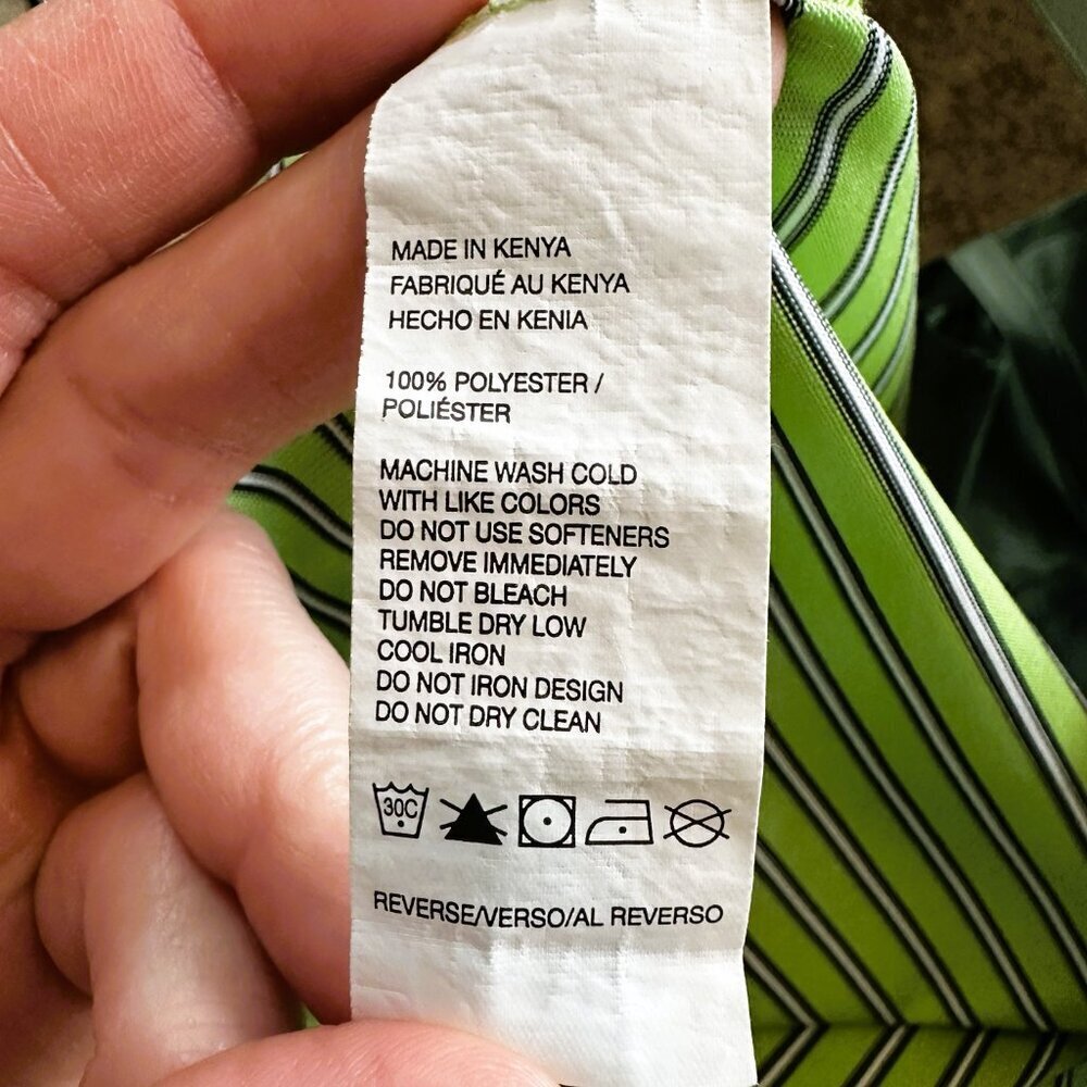 Men's Izod Golf Polo Size XL TG Green With Black & White Strips - Picture 7 of 7